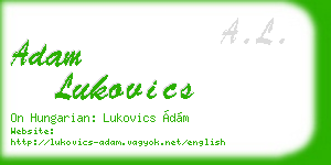 adam lukovics business card